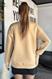 Kadın Fiyonk Nakışlı Şardonlu Sweatshirt