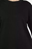 Kadın Üç İplik Şardonlu Bisiklet Yaka Sweatshirt