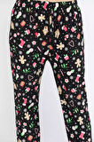 Kadın Desenli Polar Pijama Altı