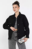 Kadın Oversize Jean Kot Ceket
