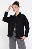 Kadın Oversize Jean Kot Ceket
