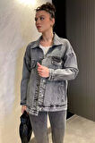 Kadın Oversize Jean Kot Ceket