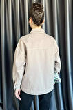 Oversize Kadın Jean Kot Ceket