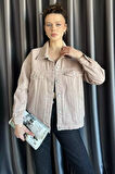 Oversize Kadın Jean Kot Ceket