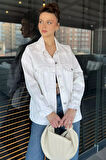 Oversize Kadın Jean Kot Ceket
