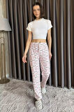 Kadın Bel Lastikli Desenli Pijama Altı