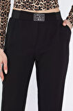 Büyük Beden Bel Lastikli Duble Paça Kadın Pantolon