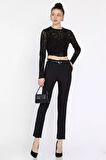 İnce Kemerli Kadın Pantolon