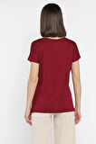 V Yaka Kadın Tişört
