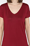 V Yaka Kadın Tişört