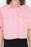 Kadın Çift Cepli Kısa Kol Gömlek