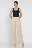 Kadın Bel Lastikli Bol Paça Pantolon