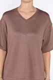 Kadın V Yaka Basic Tişört