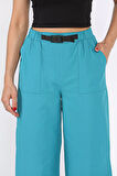 Bel Ve Paça Lastikli Kadın Paraşüt Pantolon