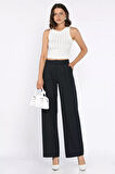 Kadın Bel Lastikli Cırtlı Palazzo Pantolon