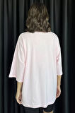 Yan Çıtçıtlı Oversize Tişört ( S-m-l-xl Uyumludur)