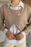 Kadın Gömlek Garnili Sweatshirt