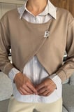 Kadın Gömlek Garnili Sweatshirt