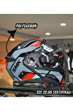 Gullwing Navigator Kırmızı Çeneden Açılır Kask (ECE 22.06) (Fit Kalıp)
