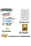 Sayılarla Boyama Seti Numaralı Tuval Fırça Boya Dahil Kasnaklı Set 50x70 Cm - GÜLLÜ KAHLO