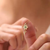 925 Ayar Gümüş Müge Çiçeği Kolyesi Mayıs  Ayı Doğum Taşı 