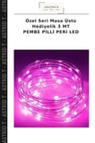 Özel Seri Masa Üstü Hediyelik 3 MT PEMBE PİLLİ PERİ LED