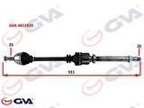 GVA 4411420 Komple Aks Sağ Megane 3-Fluence 1.5 DCI 6 Vites 09 931mm 8200725502