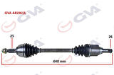GVA 4419611 Komple Aks Sol Dacia Dokker 1.5 DCI 12-648mm 391011406R