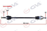 GVA 4490011 Komple Aks Sağ Corsa B 1.2I 16V 93-00 ABS'li 926mm 29 Diş 374221