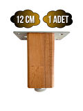 Kale Ayarlı Ahşap Ayak Mobilya Masa ve Dolap Ayağı(KAYIN)(KAYIN/GÜRGEN AĞACI)(12CM)(1 ADET)