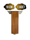 Kale Ayarlı Ahşap Ayak Mobilya Masa ve Dolap Ayağı(KAYIN)(KAYIN/GÜRGEN AĞACI)(18CM)(1 ADET)