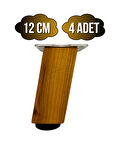Kale Eğimli Ayarlı Ahşap Ayak Mobilya Masa ve Dolap Ayağı(12CM)(4 ADET)(KİRAZ)(KİRAZ AĞACI)