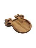 Yılbaşı Sunum Tabağı Noel Geyik Doğal Ahşap Çerez Tabağı(KAYIN / GÜRGEN)(1 ADET)