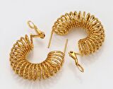 GiftWorld Antik Kraliyet Model Küpe / 316L Paslanmaz Çelik Gold Renk