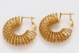 GiftWorld Antik Kraliyet Model Küpe / 316L Paslanmaz Çelik Gold Renk