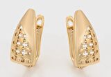GiftWorld Gold Yıldızlı Modern Küpe / 18K Gold Renk Vip Seri