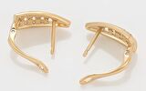 GiftWorld Gold Yıldızlı Modern Küpe / 18K Gold Renk Vip Seri