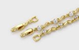 GiftWorld Zirkon Taşlı Burgu Model Bileklik / 14K Gold Renk Vip Seri
