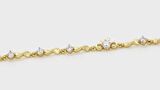 GiftWorld Zirkon Taşlı Burgu Model Bileklik / 14K Gold Renk Vip Seri