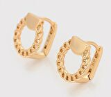 GiftWorld Burgu Model Küpe / 18K Gold Renk Vip Seri