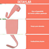 Microcase Sert ABS Plastik Çok Amaçlı Mutfak Dolabı Kapı Duşakabin vb Alanlar için Plastik Askılık Kanca 4lü Set - BEYAZ  AL4988