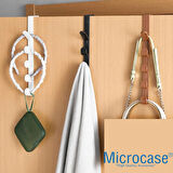 Microcase Taşınabilir Kapı Arkası Dikey 5 Kancalı Takı Eşya Çanta Şapka Kıyafet Askısı - BEYAZ AL4833 1  Adet