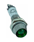 Sinyal Lambası Ledli Metal 8mm 24V Yeşil