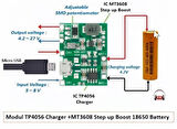Gözeler TP4056 Pil Şarj ve Voltaj Yükseltici 3.7V 4.2V Micro Usb