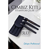 Cımbız Kiti Deri Kılıflı Titanyum Çelik Solingen.Glpzr
