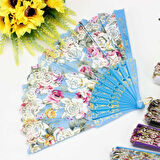 Plastik Kumaş Yelpaze 12 li Karışık 010.Glpzr