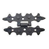 Antika Tarz Dekoratif Pirinç Yıldız Menteşe - 84x44 Mm, Oksit.Gzpde