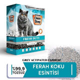 Clean Step Fresh Duty Aktif Karbonlu Bahar Kokulu İnce Taneli Topaklanan Bentonit Kedi Kumu 10 Lt.Gzpde