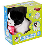PR66308-25T Tasmalı Yürüyen Peluş Fransız Köpeği.Gzpxt