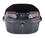 MOTOSİKLET ÇANTASI 33 LT METALİK PARLAK SİYAH